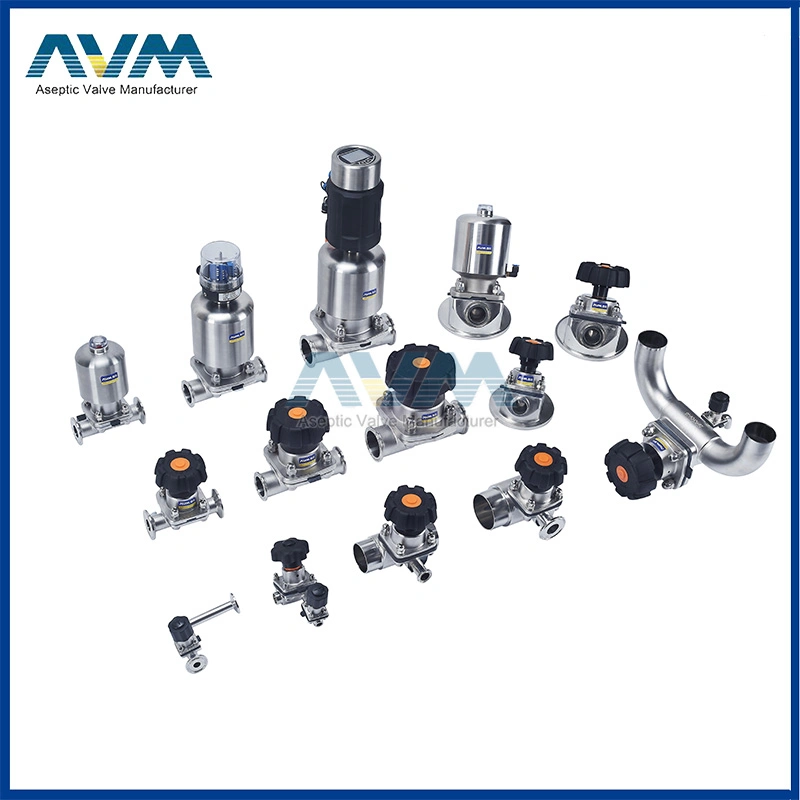 Sanitary Stainless Steel Manual Clamped Diaphragm Valve with Plastic Hand Wheel