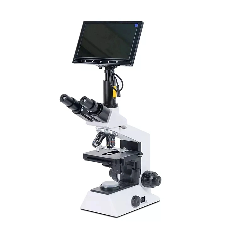 Medical Lab 7&quot; LCD Video Microscopio Equipment Veterinary Digital Biological Microscope