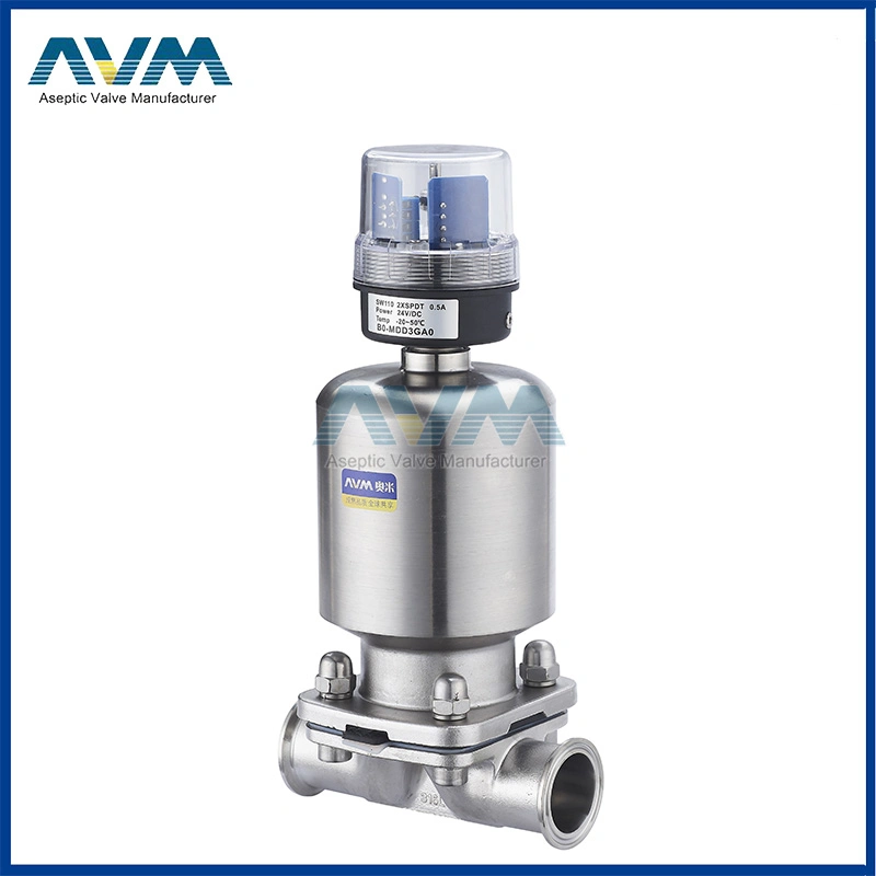 Sanitary Stainless Steel SS304/SS316L Manual Clamped Diaphragm Valve