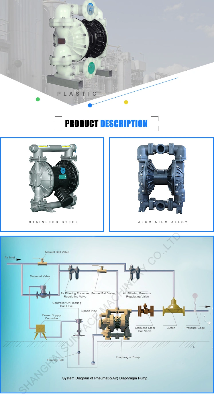 High Pressure Plastic Industrial Double Diaphragm Pump