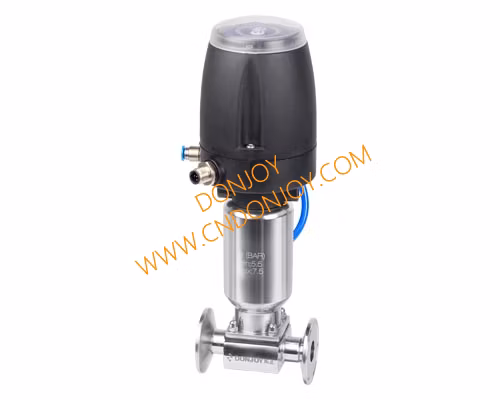 Food Grade Stainless Steel Pneumatic Clamped Diaphragm Valve with F-Top